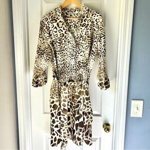 Hinson Wu Linen Kathleen Dress animal print